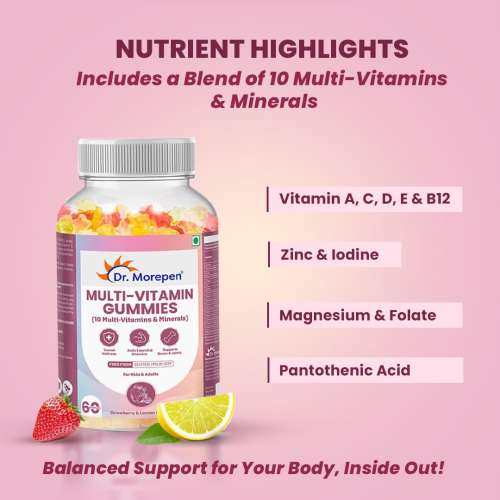 Dr. Morepen: Complete Wellness Gummy (Multivitamin & Multimineral Blend) 250gm