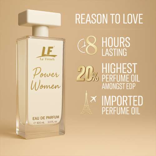 La' French: Power Women Perfume for Women | Long Lasting Vanilla & Sweet Fragrance | Elegant EDP for Women  100ml