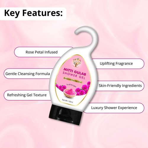 The Herbal Blend: Mitti Gulab Shower Gel  150ml