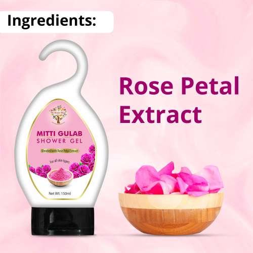 The Herbal Blend: Mitti Gulab Shower Gel  150ml