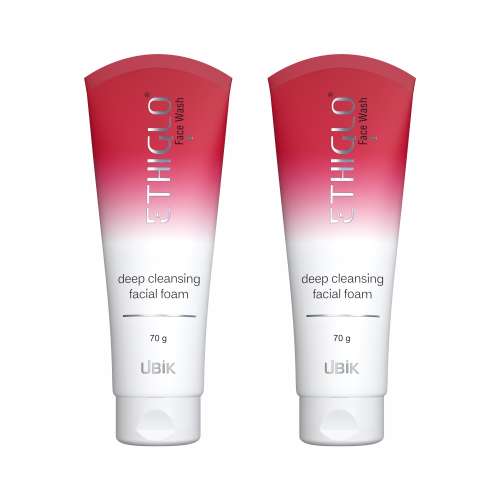 Ethiglo: Deep Cleansing Facial Foam Face Wash for Healthy, Soft and Smooth Skin | Removes Dirt, Impurities and Excess Oil | Suitable for All Skin Types | Pack of 2 - 70gm