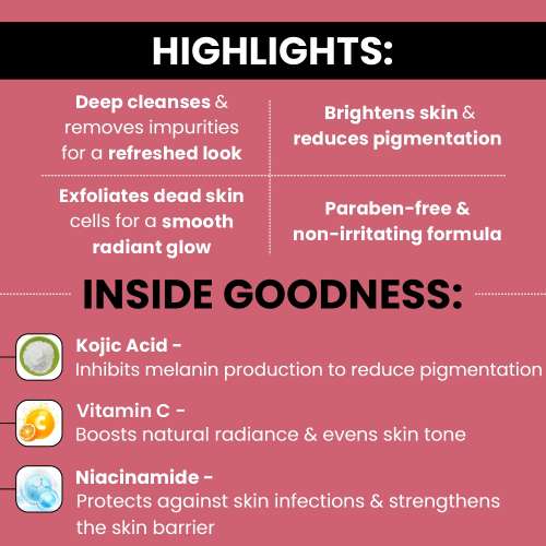 Ethiglo: Skin Whitening Deep Cleansing Facial Foam Face Wash for Healthy, Soft and Smooth Skin | Removes Dirt, Impurities and Excess Oil | Suitable for All Skin Types - 200gm
