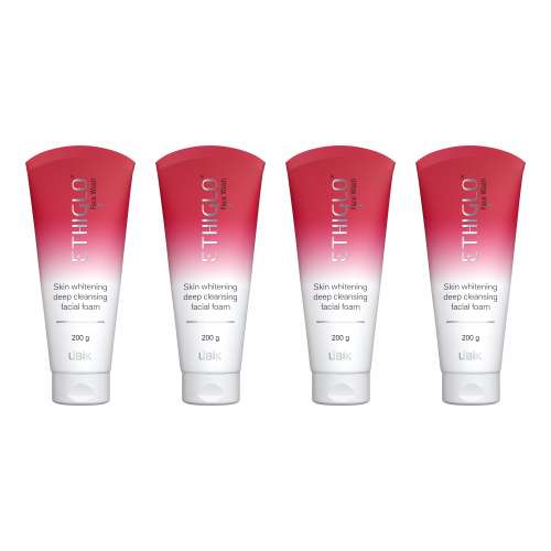 Ethiglo: Deep Cleansing Facial Foam Face Wash for Healthy, Soft and Smooth Skin | Removes Dirt, Impurities and Excess Oil | Suitable for All Skin Types | Pack of 4 - 200gm