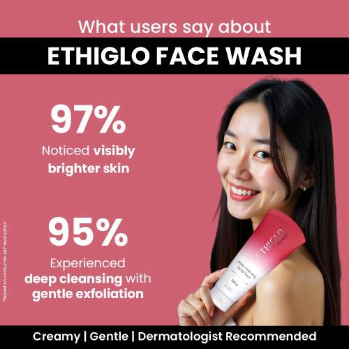 Ethiglo: Skin Whitening Deep Cleansing Facial Foam Face Wash for Healthy, Soft and Smooth Skin | Removes Dirt, Impurities and Excess Oil | Suitable for All Skin Types - 200gm