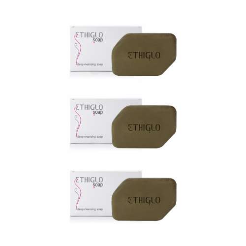 Ethiglo: Deep Cleansing Soap for All Skin Types | Helps Reduce Acne Scars, Dullness, Tanning & Pigmentation | Leaves Skin Soft & Smooth | Pack of 3 - 75gm
