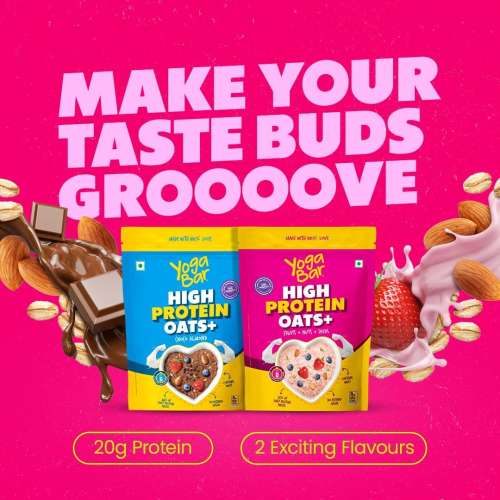Yogabar: Protein Oats|Dark Chocolate & Almonds High Protein Oats 850gm