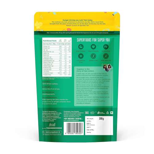 Yogabar: Premium Cashews 200gm