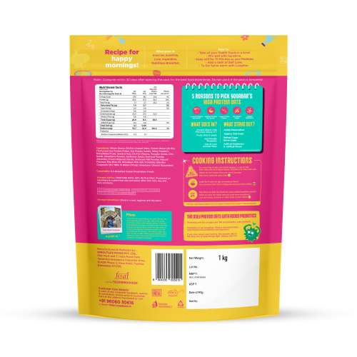 Yogabar: 26gm High Protein Oats 1kg , Fruits Nuts & Seeds