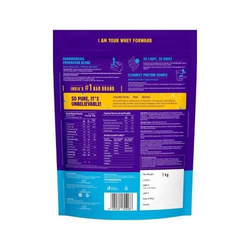 Yogabar: Whey Protein - Pro Clean Concentrate 1000G Standy Pouch (MRP 2999)