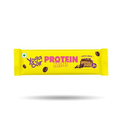Yogabar: Enrobed Bar Protein Minis - Coffee Crush 20gm Pouch 140gm Pack of 7