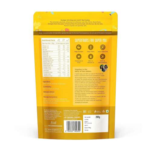 Yogabar: Premium California Almonds 200gm