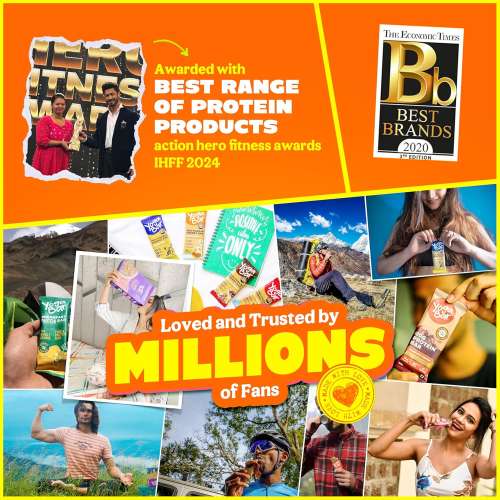 Yogabar: Power Up Protein Bar 20gm  Variety Pack of 5 Bars (3 x Choco Peanut Butter, x Coffee Crush)