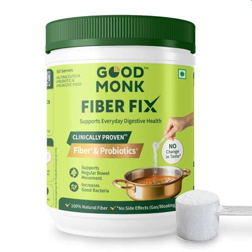 Good Monk: Fiber Fix  Supports Everyday Digestive Health | 50 Serves For Kids (Age 2+) & Adults