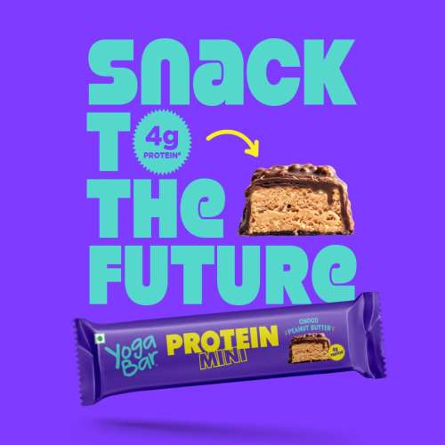 Yogabar: Protein Minis, 4gm Protein Bar Choco Peanut Butter 7 Bars