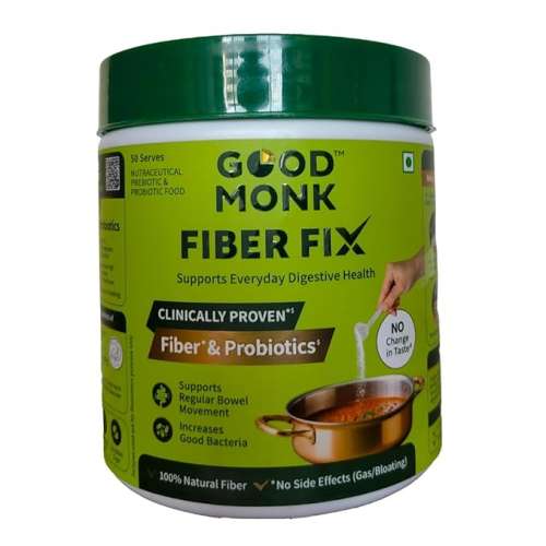 Good Monk: Fiber Fix  Supports Everyday Digestive Health | 50 Serves For Kids (Age 2+) & Adults