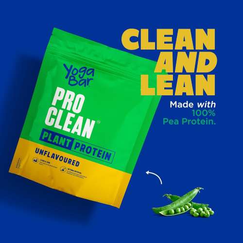 Yogabar: Plant Protein Pro Clean Unflavoured Flavour  Standy Pouch 500gm