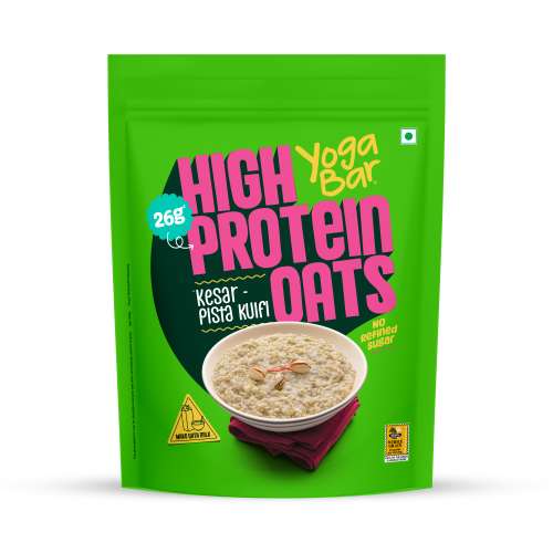 Yogabar: 26gm High Protein Oats 1kg , Kesar Pista Kulfi 
