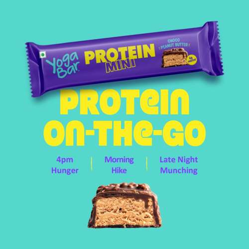 Yogabar: Protein Minis, 4gm Protein Bar Choco Peanut Butter 7 Bars