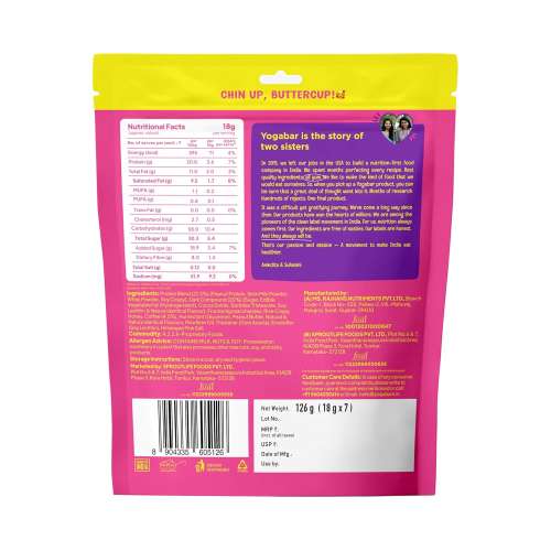 Yogabar: Enrobed Bar Protein Minis - Coffee Crush 20gm Pouch 140gm Pack of 7