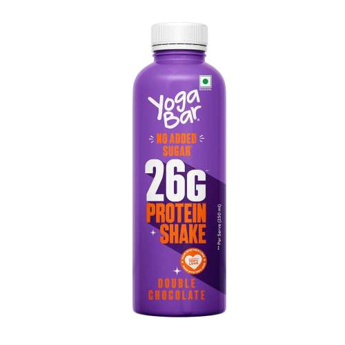 Yogabar: Double Chocolate Protein Milk Shake 26gm, 250ml Pack of 12