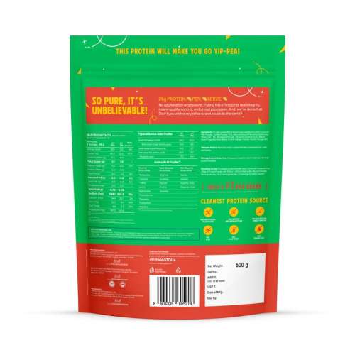 Yogabar: ProClean Plant Protein Powder 500gm | 25gm Protein Per Serve - Coffee Flavour with Monk Fruit Sweetener