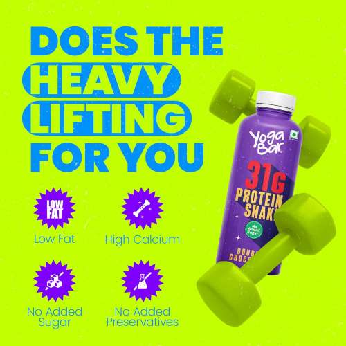 Yogabar: Double Chocolate Protein Shake 31gm, 250gm