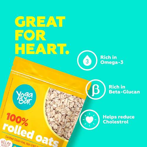 Yogabar: Rolled Plain Oats 100% - 400gm