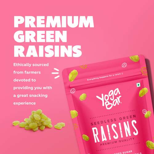 Yogabar: Premium Green Raisins 200gm