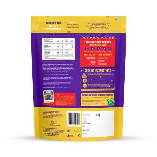 Yogabar: 26gm High Protein Oats 1kg , Dark Chocolate