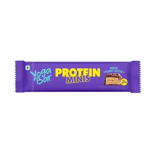 Yogabar: Protein Minis, 4gm Protein Bar Choco Peanut Butter 7 Bars
