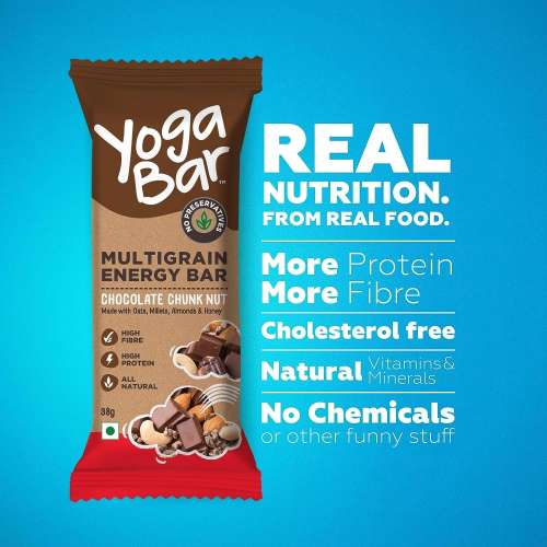 Yogabar: Energy Bars Chocolate Chunk pack of 10 bars