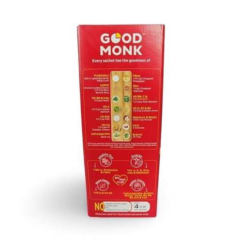 Good Monk: Healthy 50+ Nutrition Mix : Clinically Designed to Improve Energy, Bone & Gut Health | 60 Sachets