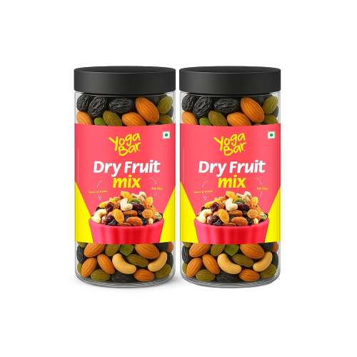 Yogabar: Panchmeva Premium Nuts and Dry Fruits Mix- 400gm Jar