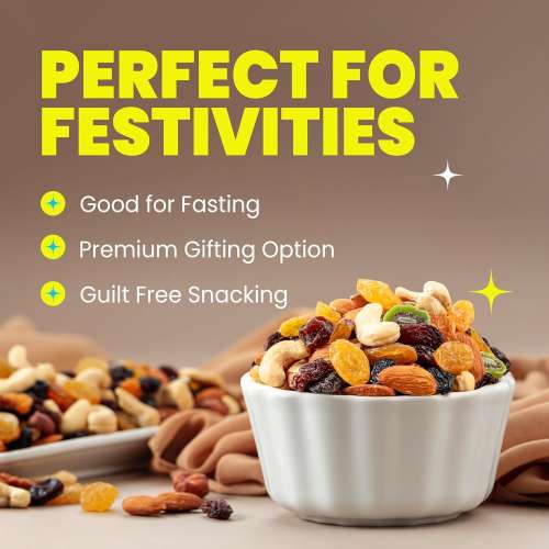 Yogabar: Panchmeva Premium Nuts and Dry Fruits Mix- 400gm Jar