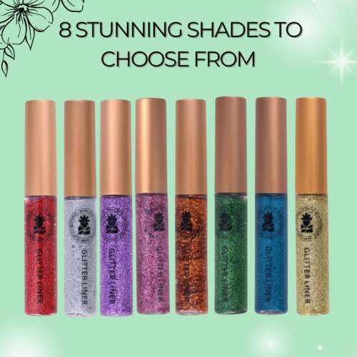 BOBI: Green Glitter Eyeliner - High-Shine Sparkle Finish | Long-Lasting Waterproof Formula | 5 ml