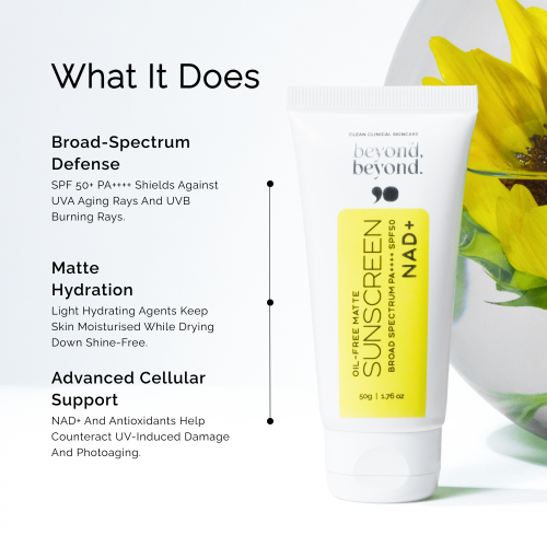 Beyond Beyond: Oil-Free Matte Sunscreen SPF 50+ PA++++  50gm