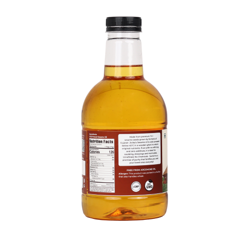 Jivika Pure: Sesame Oil Wood Pressed Cold Pressed Oils 1Ltr each Pack of 2
