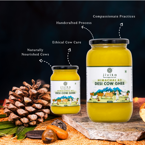 Jivika Pure: Himachal Desi A2 Cow Bilona Ghee  1Ltr