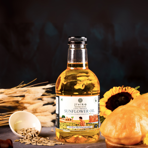 Jivika Pure: Cold Pressed Sunflower Oil  1Ltr