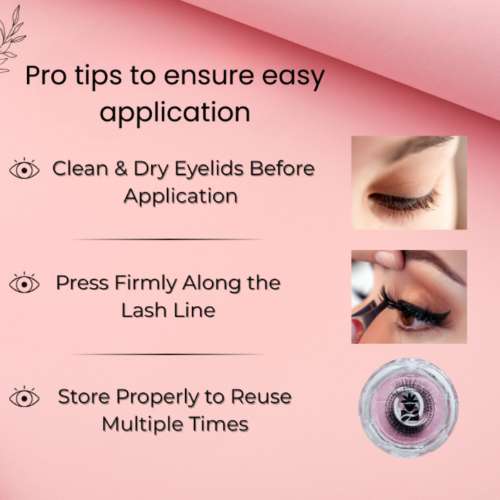 BOBI: Self Adhesive Eyelashes SA04 Open Eye  Tapered Center Lift | Wide & Open-Eyed Look | Reusable | No Glue | Lightweight Wear