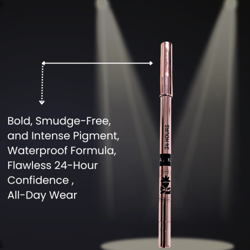 BOBI: 24 Hours Kajal For Eyes | Smudgeproof Waterproof Formula | Deep Black Pigment | Cruelty-Free Paraben-Free | Smooth Application | Long Lasting Wear-1.5gm