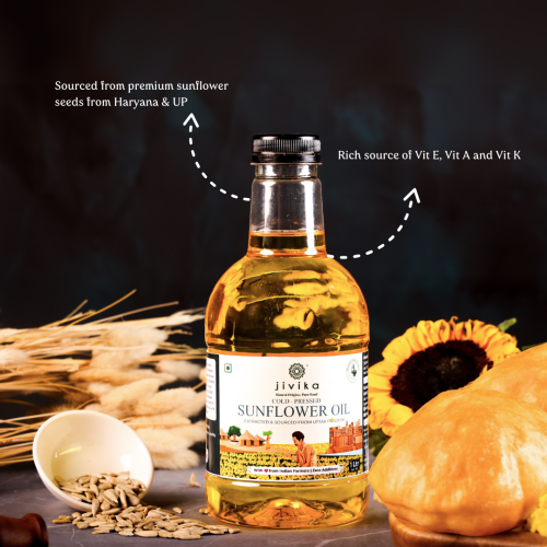 Jivika Pure: Cold Pressed Sunflower Oil  1Ltr