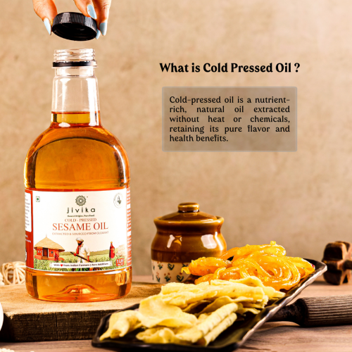Jivika Pure: Sesame Oil (Wood Pressed/Cold Pressed)  1Ltr