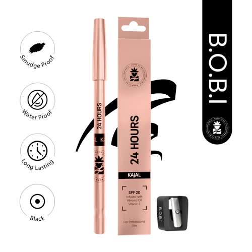 BOBI: Intense Black 24 Hours Kajal For Eyes - Waterproof & Long-Lasting