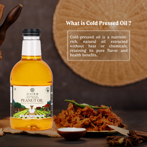 Jivika Pure: Peanut Oil (Wood Pressed/Cold Pressed)  1Ltr