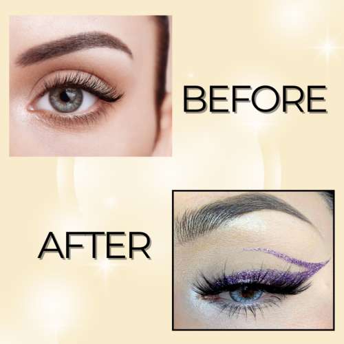 BOBI: Glitter Eyeliner Purple | Diamond Sparkle Finish | Waterproof Long Wear | Quick Dry Smudgeproof | Felt-Tip Precision | Cruelty-Free Paraben-Free-5ml