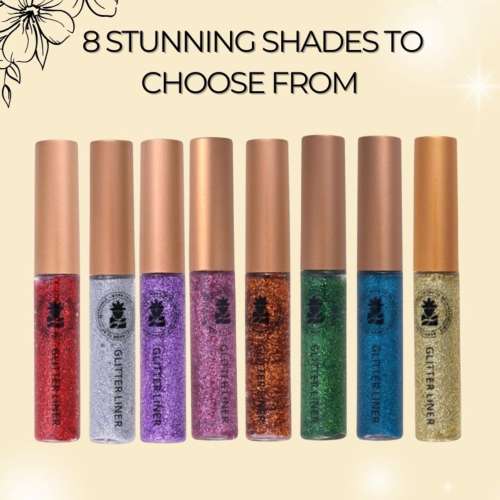 BOBI: Glitter Eyeliner Gold | Diamond Sparkle Finish | Waterproof Long Wear | Quick Dry Smudgeproof | Felt-Tip Precision | Cruelty-Free Paraben-Free-5ml
