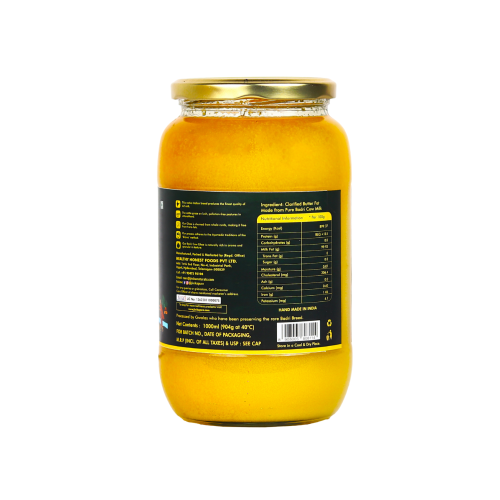Jivika Pure: Himalayan A2 Badri Cow Ghee 1000ml