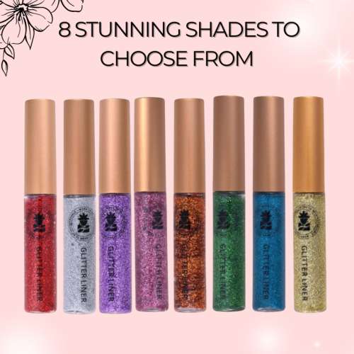 BOBI: Red Glitter Eyeliner - High-Shine Sparkle Finish | Long-Lasting Waterproof Formula | 5 ml