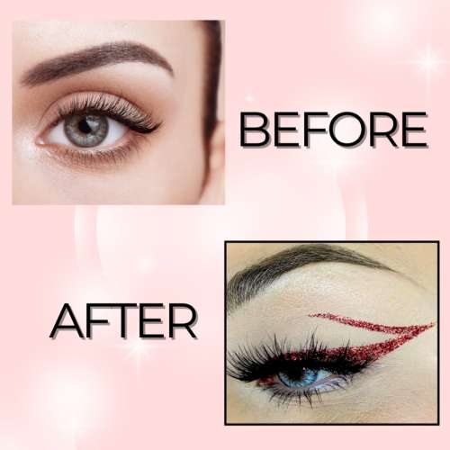 BOBI: Red Glitter Eyeliner - High-Shine Sparkle Finish | Long-Lasting Waterproof Formula | 5 ml
